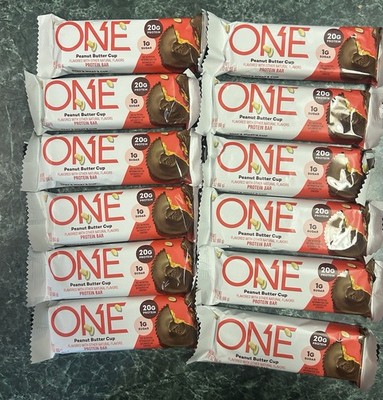 12-ONE Peanut Butter Cup Protein Bar 20g, 1g Sugar 2.12 oz EXP 07/2026