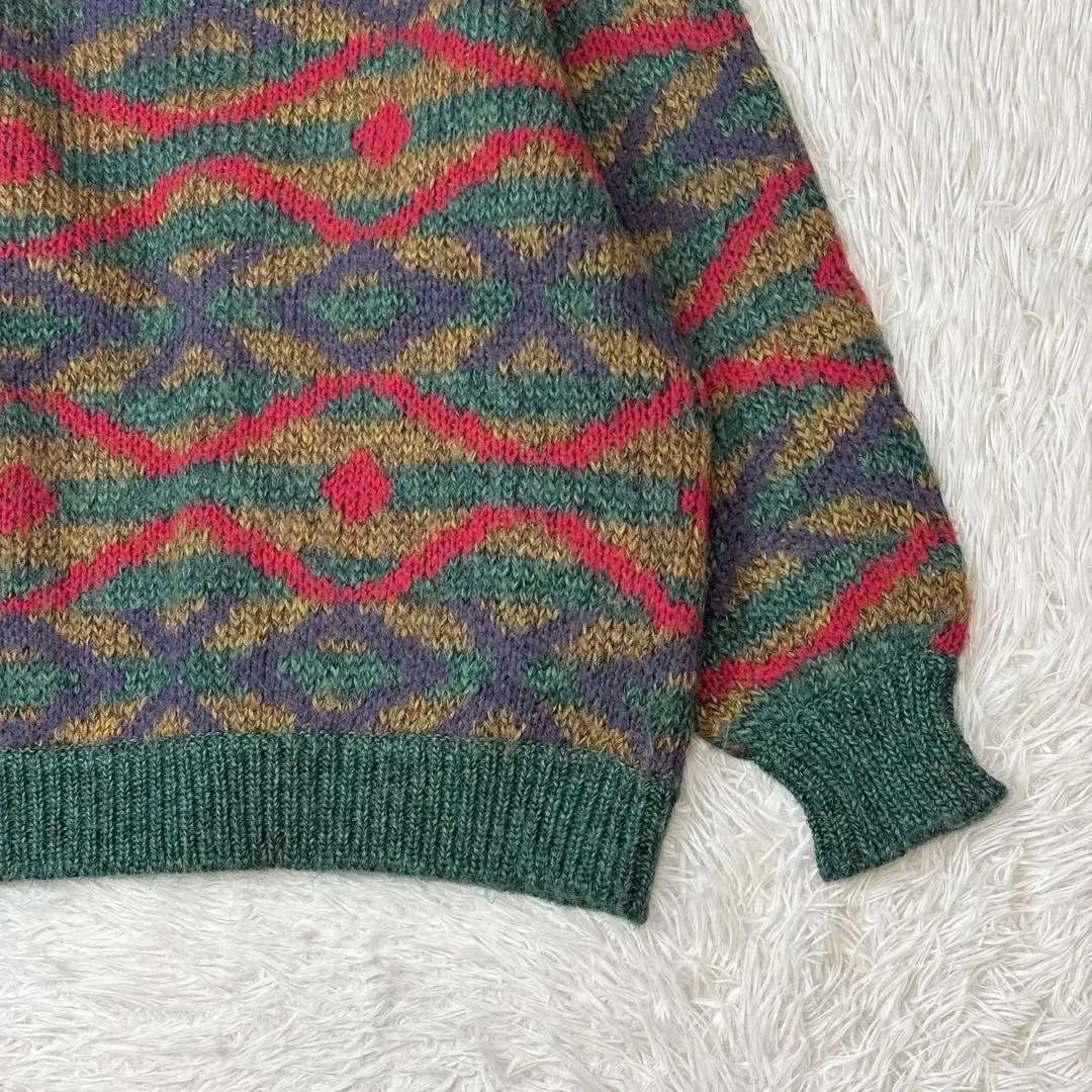 Missoni Sports Knit Cardigan Allover Pattern Multicolor Geometric Pattern Loose image 9