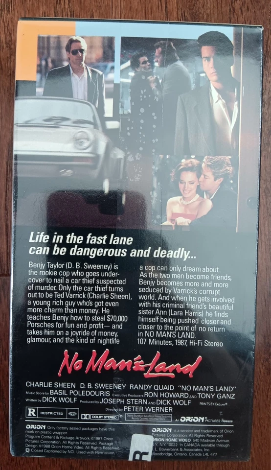 No Mans Land (VHS, 1987) Sealed 1st Print, Fast and furious inspiration - Image 2 of 4