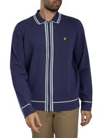 Lyle & Scott Strickoberteil Mit ReißVerschluss, Blau - S