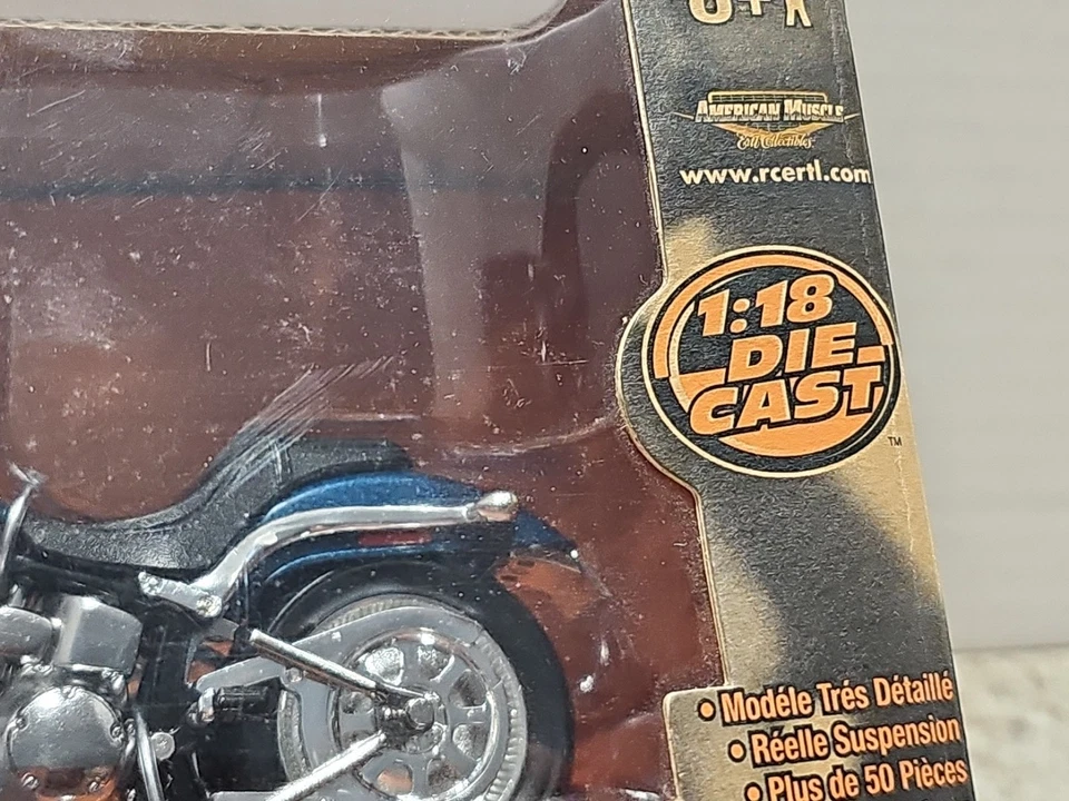 Vntg 2003 Ertl American Muscle 2002 Harley Davidson Softail Deuce 1:18 Series 1 - Image 4 of 4