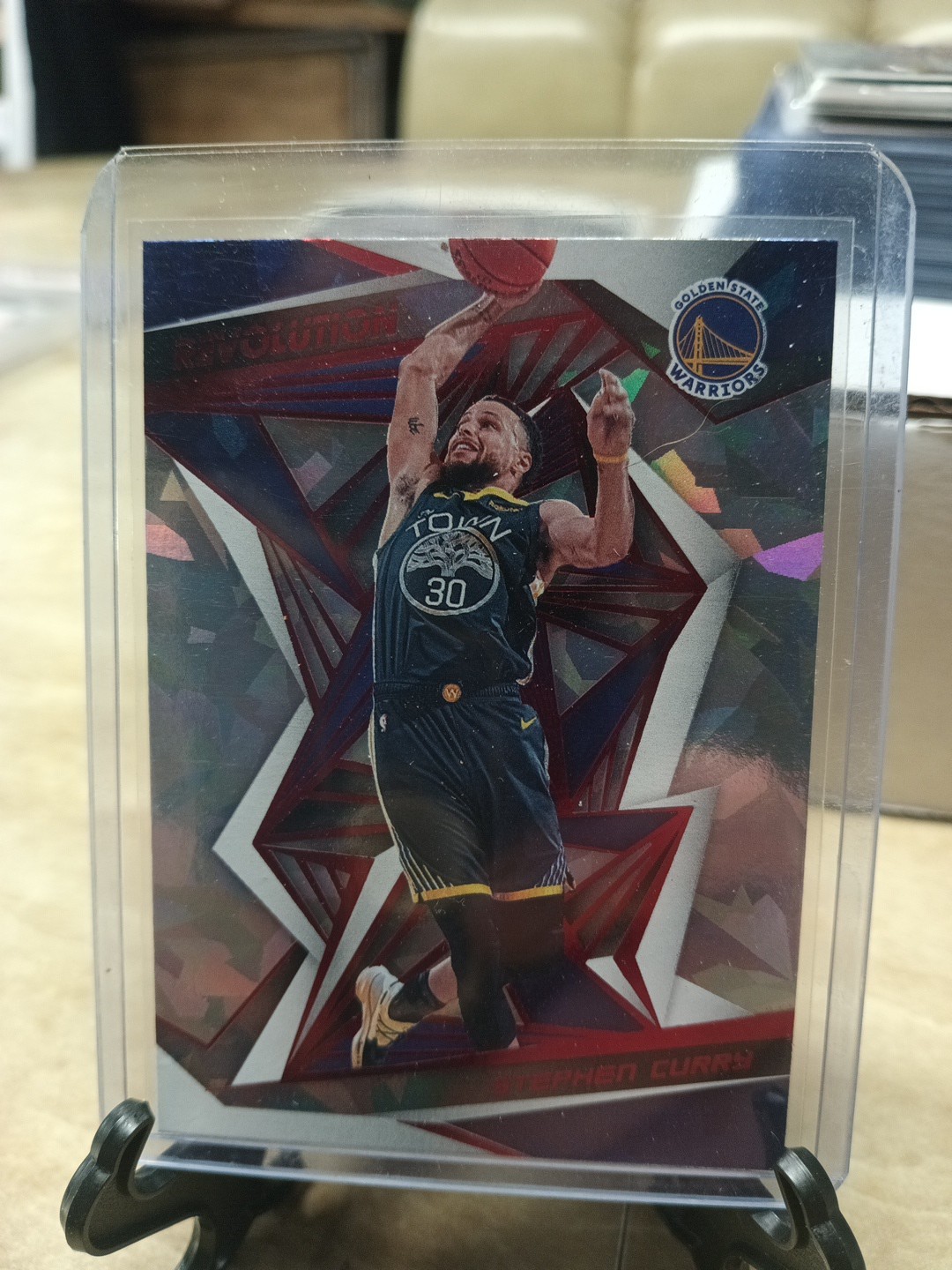 STEPHEN CURRY 2019-20 PANINI REVOLUTION CHINESE NEW YEAR CRACKED ICE REFRACTOR