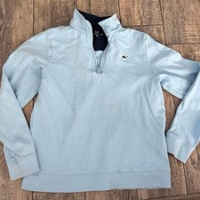 Vineyard Vines Boys Blue Mock Neck Long Sleeve Sweatshirt Size Medium