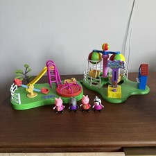 Peppa Pig Toy Play Set Bundle - Balloon Ride & Musical Playground - 4 X Figures