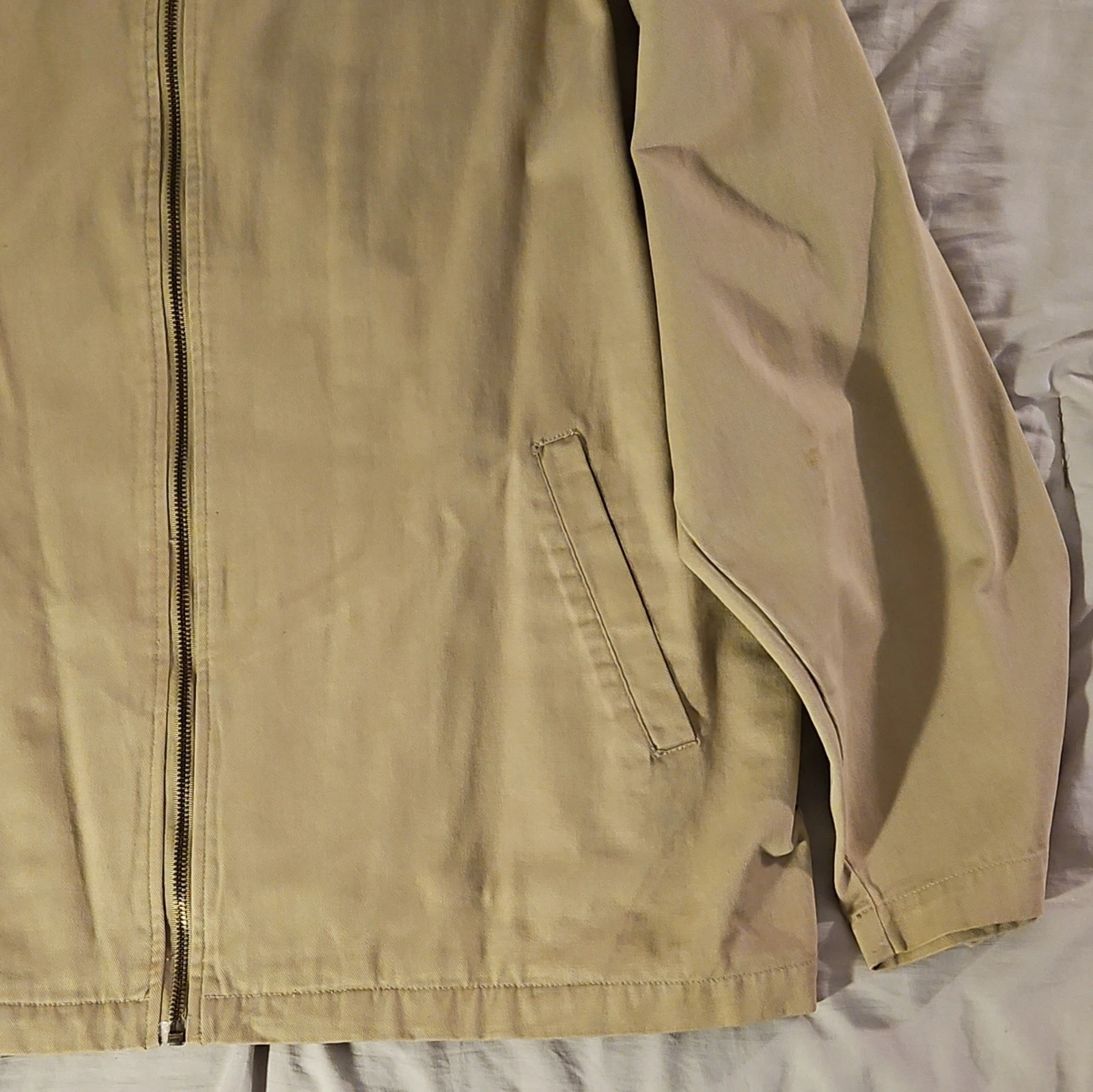 Vintage Y2k Skate Wear Matix Men's Beige Flannel Lined Jacket Twill Cotton L image 5