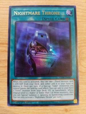 Nightmare Throne - LEDE-EN061 - Near Mint NM - Ultra Rare - 1st Edition