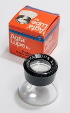 Vintage AGFA Lupe 8X Glass Magnifier Loupe Made in West Germany with Box