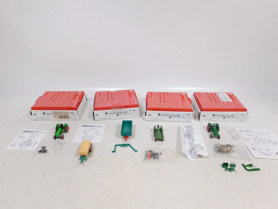 Preiser 1:87 H0 4X Model 17913 17923 Deutz 17927 Fendt 17917 MINT+BOX #EI39-0.5 - Image 4 of 4