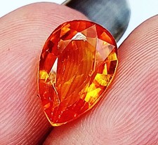 Natural Orange Sapphire 4.55 Ct Pear Shape Certified Loose Gemstone