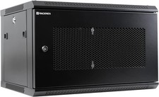 RackPath 6U Wall Mount Server Cabinet Network Rack Enclosure, Quiet Cooling Fan