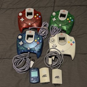 Region Free Sega Dreamcast Console Lot - 7 Games 4 Controllers S-Video 