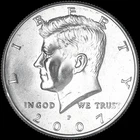 2007 P Kennedy Half Dollar Clad US Coin "Average Circulation"