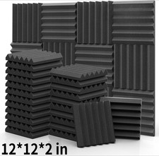 12- 60Pk Acoustic Foam Panel Wall Tiles Record Studio Noise Sound Proof 12x12x2"