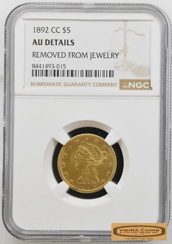 1892-CC Liberty Head Gold — photo from the most recent tracked eBay sale