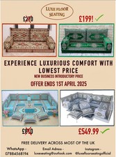 Majlis Floor Seating High Quality  Lowest EVER PRICE. 10 YEAR Warranty.