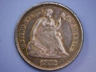 1872-S SEATED LIBERTY HALF DIME__SILVER COIN__S MM ABOVE BOW__SAN FRANSISCO MINT