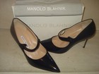100% AUTH NEW WOMEN MANOLO BLAHNIK BLUE CAMPARI MARY JANE HEEL EU 41.5/US 11.5 — photo 4