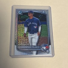 Christopher Polanco 2025 Bowman Chrome Mega Box Mojo Refractor BCP-162 Blue Jays