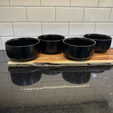 Project 62 Ravenna Matte & Speckled Black Porcelain Soup/Cereal Bowls Set Of 4