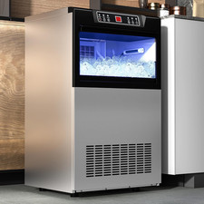 Under Counter Ice Maker, 100Lbs, Freestanding for Home Cafe Bar Restaurant, 45Pc