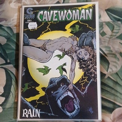 Caliber Comics Cavewoman Rain #4 Color Single Issue Boarded Comic Book 1996