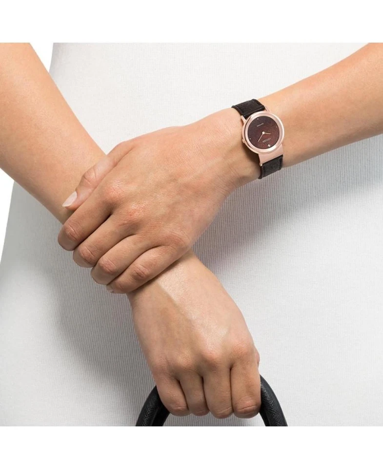 Женские аналоговые повседневные часы Citizen Eco-Drive классическое платье коричневый циферблат водонепроницаемые - Изображение 3 из 3