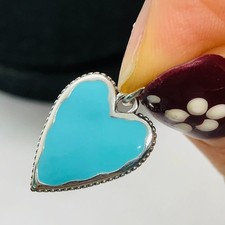 James Avery Enamel Heart Charm blue