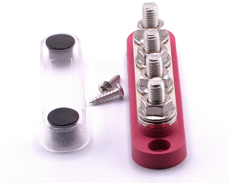 12V 150A Marine Bus Bar Power Distribution Block -4 Stud - 12-48V Car Boat RV - Image 3 of 4