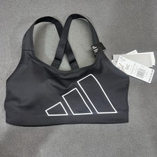 NWT Adidas Aeroready Padded Sports Bra - Women  s Size Small - Black Adjustable