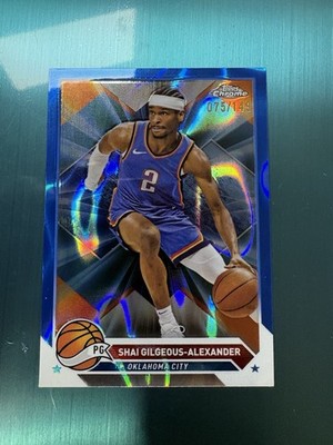 2023-24 Topps Chrome Shai Gilgeous-Alexander #53 Blue Lava Refractor /149