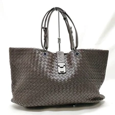 NO TARIFF Bottega Veneta Tote Bag Brown Leather 3757123