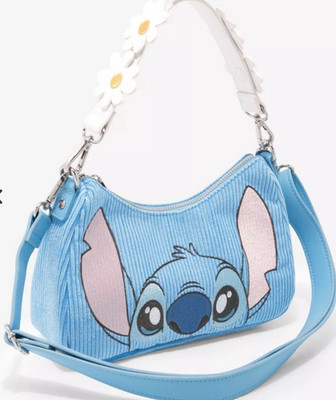 Loungefly Disney Lilo & Stitch Corduroy Daisy Crossbody Bag Shoulder Purse NWT