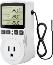 1800W Plug in Thermostat Temperature Controller Electric Digital RV Thermosta...