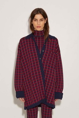 NWT Simon Miller Red Check Blaz Oversized Jacket S