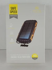Safe Speed Solar Power Bank IOS & Android Waterproof 42800mAh w/flashlight