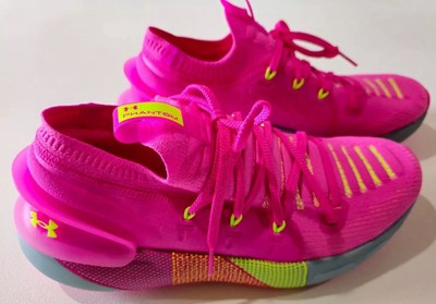 Under Armour HOVR Phantom 3 UA Pink Yellow Women Running Sport 3025517-605 Sz 5