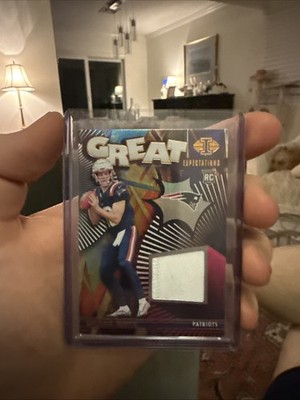 Drake Maye 2024 Panini Illusions Great Expectations Patch RC 36/75 SP Patriots
