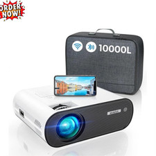 New WiFi Bluetooth Mini Projector 8000 Lumen for 1080p Gaming movies.