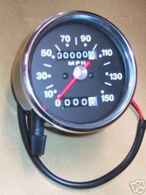 TRIUMPH BONNEVILLE 650 750 SPEEDOMETER BLACK FACE 60-2394 WW26676 - Picture 1 of 1