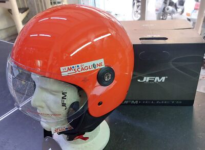 HELM JFM DEMI JET MODELL 900 ROT GLÄNZEND VISIER