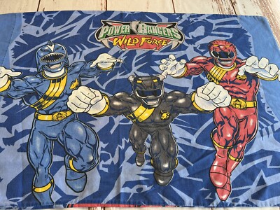 Mighty Morphin Power Rangers Wild Force Pillowcase Standard Size Franco 2002