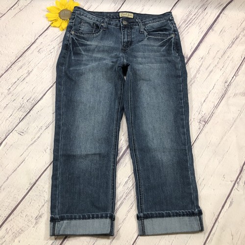 Lot De 2 Jeans Cropped Capri Gap Femme Taille 4 - Denim Vintage Foncé Lavage Rinçage, Occasion Très Bon état