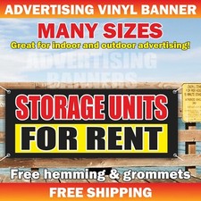 STORAGE UNITS RENT Advertising Banner Vinyl Mesh Sign Flag Retail Space Lease