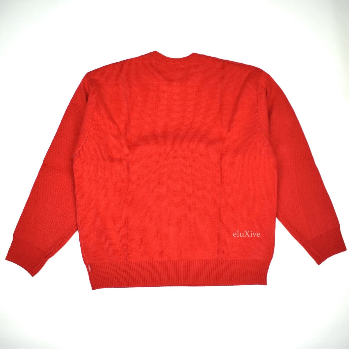 NWT Supreme Thrasher Red Jacquard Knit Logo Crewneck Sweater NWT Supreme Thrasher Red Jacquard Knit Logo Crewneck Sweater
