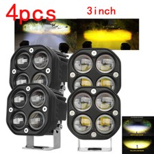 4x 3 Dual Color Led Work Light Bar Cube Pods Driving Spot Fog Fit Offroad Truck 4x 3 Dual Color Led Work Light Bar Cube Pods Driving Spot Fog Fit Offroad Truck