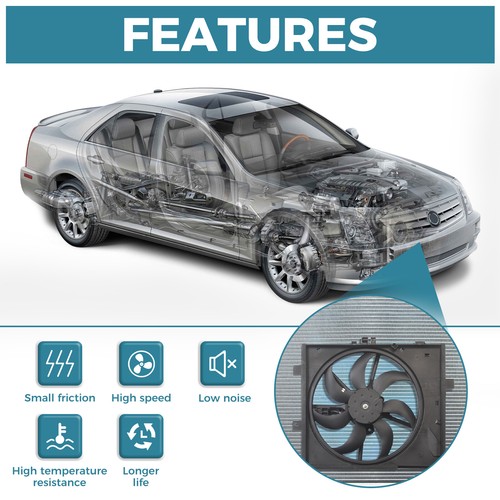 Ventilador del radiador para Nissan Versa 2012-2019 y Versa Note 2014-2019 - Imagen 5 de 10