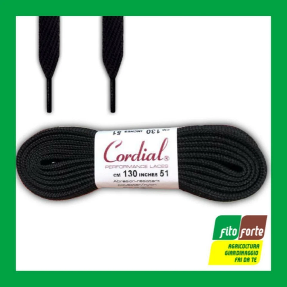 LACCI PER SCARPE PIATTI NERI CORDIAL 130CM STRINGHE PIATTE RESISTENTI 51 POLLICI