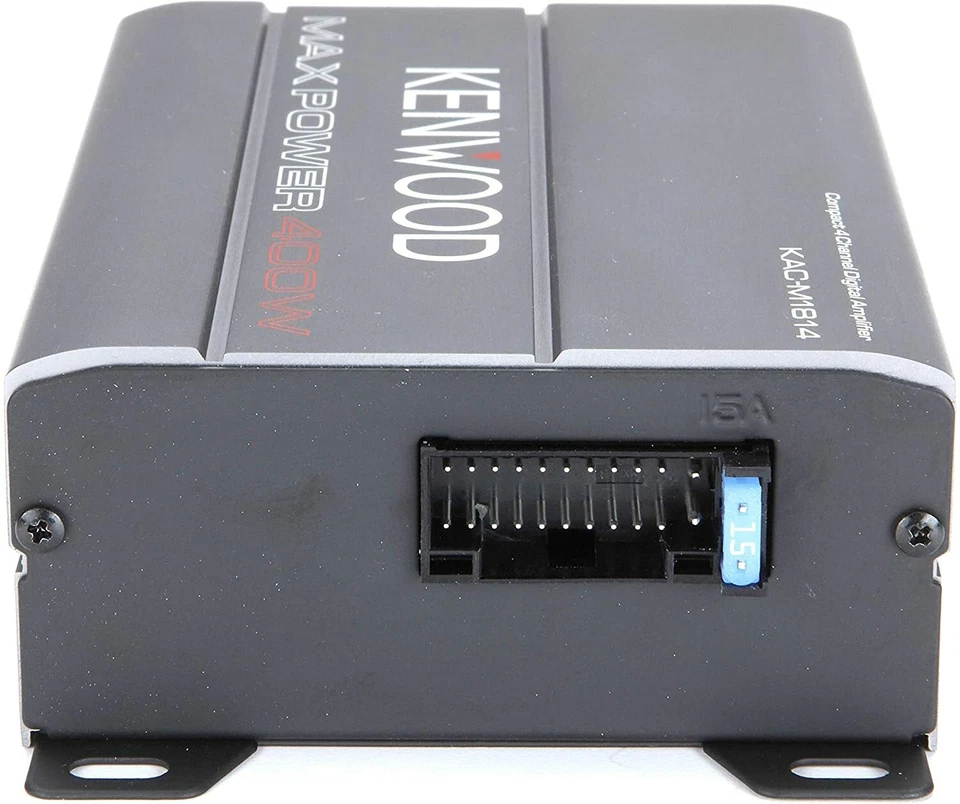 Kenwood KAC-M1814 4 Canales 400W Clase D Amplificador Compacto Coche Marino Nuevo Foto 4 de 4