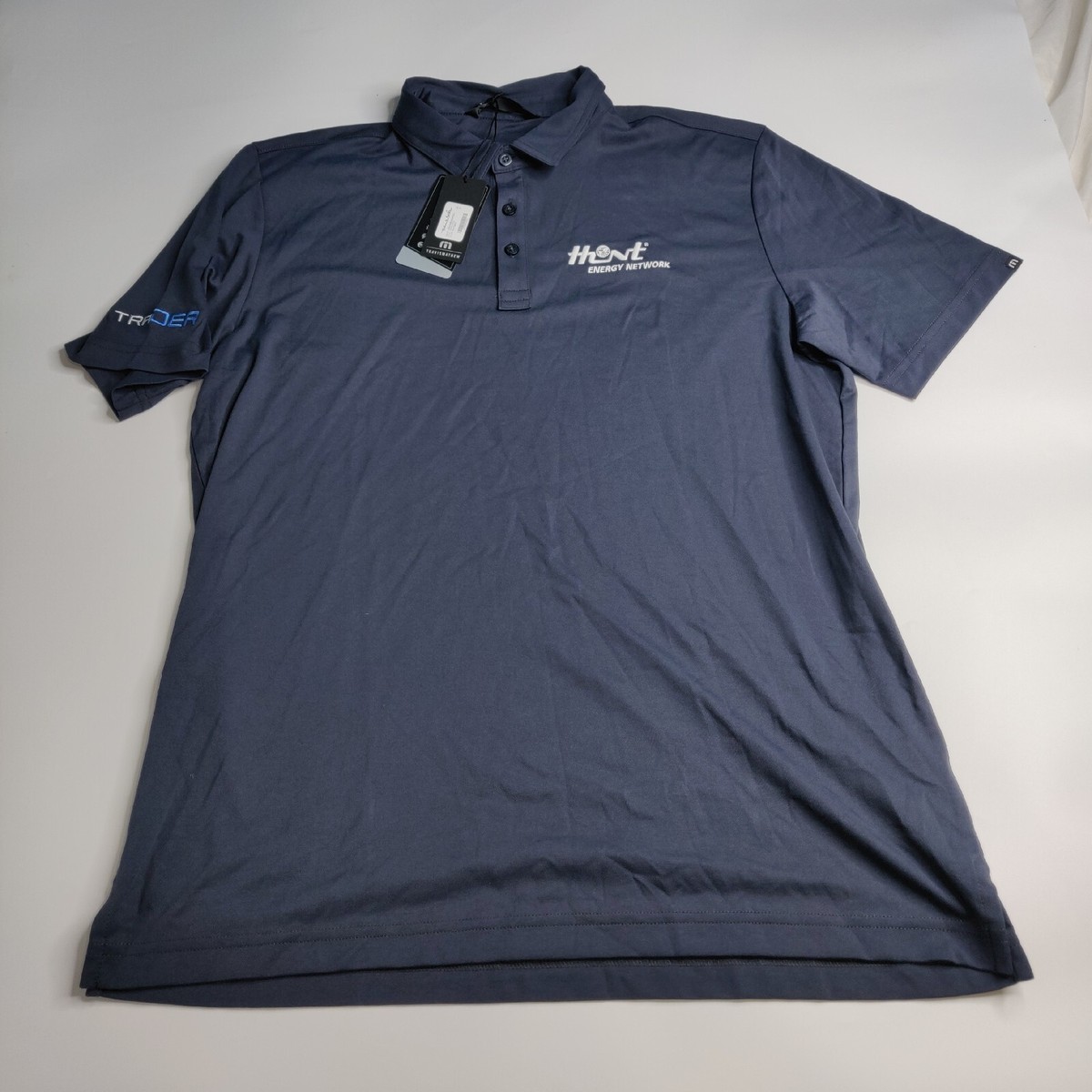 Travis Mathew Men's L Oceanside Solid Polo Golf Shirt Blue