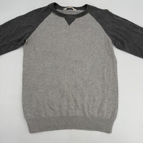 H & M Kids Crew Neck Cuffed Pullover Long Sleeve Sweater 2-Tone Grey Size 14 - Picture 3 of 10